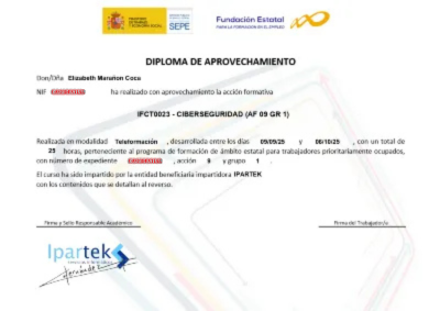 Diploma de Ciberseguridad IFCT0023